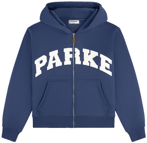 Hometown Varsity Zip Up Crown Blue Hoodie1